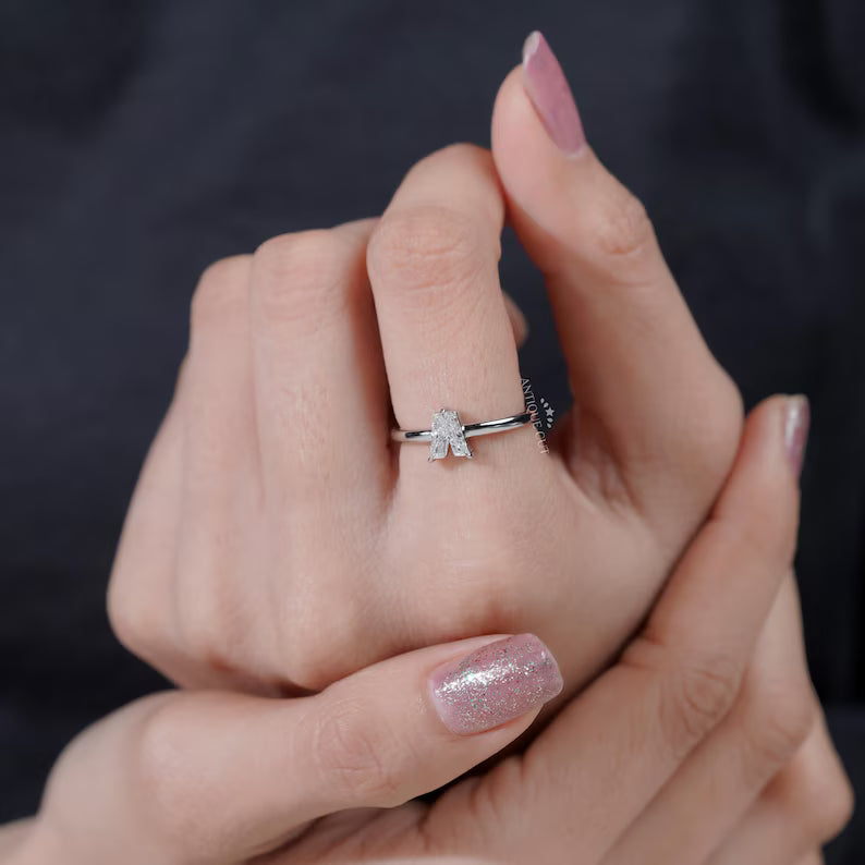 V Shape Diamond Ring 