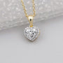 Heart Shape Diamond Halo Pendant Necklace