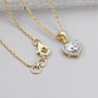 diamond halo heart necklace with included chain