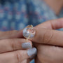 Elegant pear fancy pink diamond pave band ring