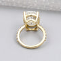 Antiquecut antique style oval engagement ring yellow gold