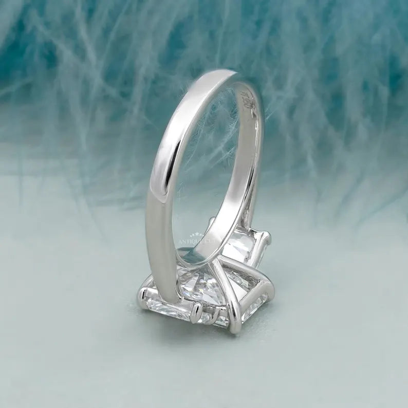 Three Stone Radiant Cut Engagement Ring | Lab Grown Diamond | IGI Certified