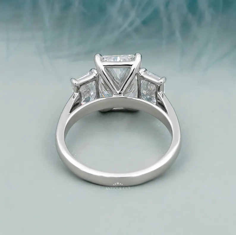 Three Stone Radiant Cut Engagement Ring | Lab Grown Diamond | IGI Certified