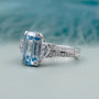 IGI certified cushion fancy blue diamond ring