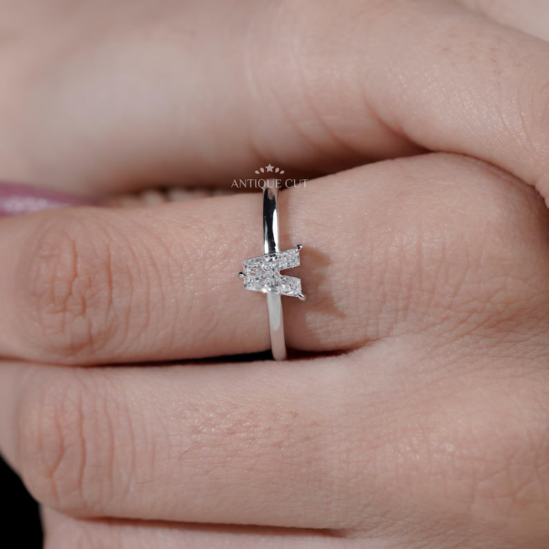 V Shape Diamond Ring 