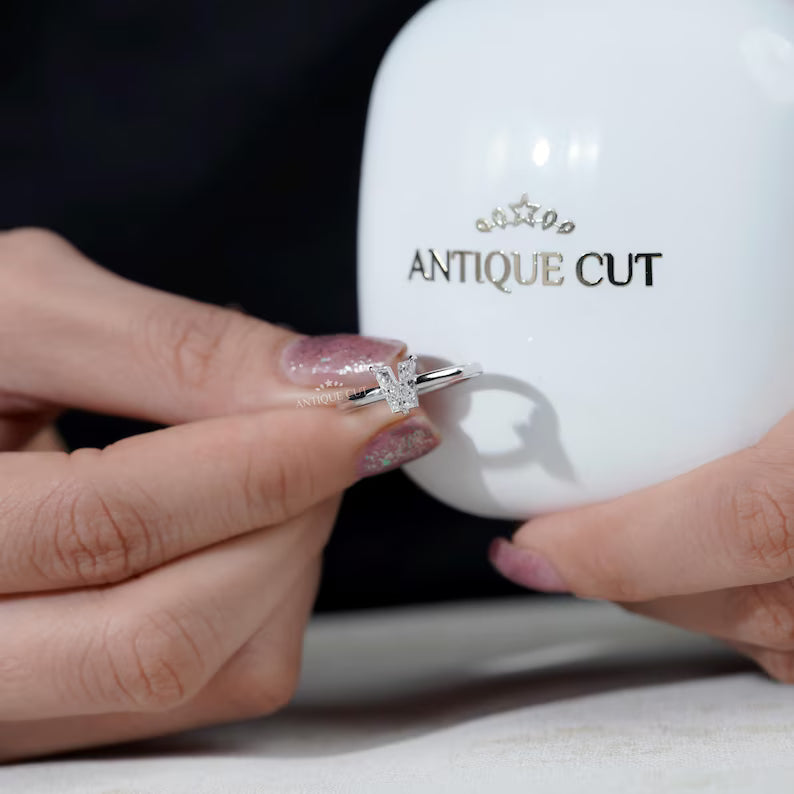 V Shape Diamond Ring 