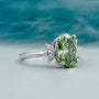 IGI certified oval green diamond ring