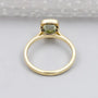 IGI certified fancy green bezel cushion cut ring