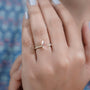 Vintage inspired pear fancy pink diamond ring
