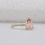 IGI certified pear fancy pink diamond ring