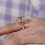 Antiquecut oval lab diamond engagement ring for proposal