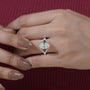 Modern split shank oval engagement ring