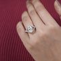 Romantic oval diamond ring for women