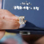 Modern bezel set engagement ring style