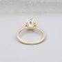 Sustainable lab grown diamond solitaire ring