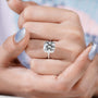 Sustainable lab-grown cushion diamond ring in white gold