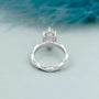White gold vintage style engagement ring