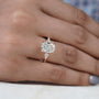 Cushion Cut Ring With Kite Sides