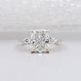 Three Stone Cushion Cut Diamond Ring