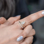 Handcrafted Pear Diamond Ring
