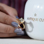 Sophisticated N letter diamond ring IGI certified