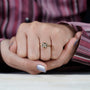 Luxury N letter diamond ring bezel setting