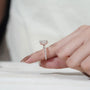 Ethical lab grown radiant diamond engagement ring rose gold