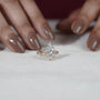Contemporary vintage marquise diamond ring yellow gold
