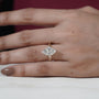 Minimalist marquise diamond ring yellow gold vintage look