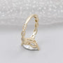 Elegant yellow gold marquise engagement ring