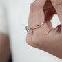 Modern radiant cut solitaire engagement ring