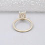 Yellow gold radiant cut engagement ring