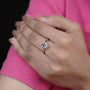 Luxury round cut diamond ring white gold