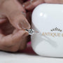 Antiquecut round cut engagement ring design