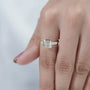Minimal bezel engagement ring asscher diamond
