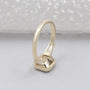 Bezel set asscher cut ring close up
