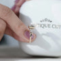 Antiquecut asscher cut engagement ring