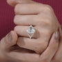 Stylish white gold split shank ring