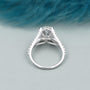 Lab grown oval diamond ring split shank IGI certified