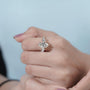 Brilliant marquise cut diamond ring sparkle view