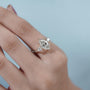 Classic marquise engagement ring with pear sides