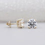 Lab grown diamond stud earrings yellow gold