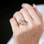 Luxury emerald cut diamond ring in gold