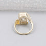 Minimalist bezel set diamond ring design