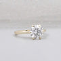 Elegant 6 prong solitaire round diamond ring