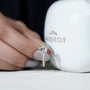 Timeless round cut engagement ring design