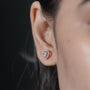 Everyday elegant heart diamond studs