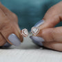 Timeless heart cut diamond earrings