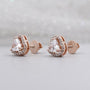 Elegant heart shape diamond earrings