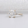 Cushion Cut Ring With Side Stones
